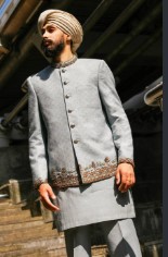 Grey sherwani